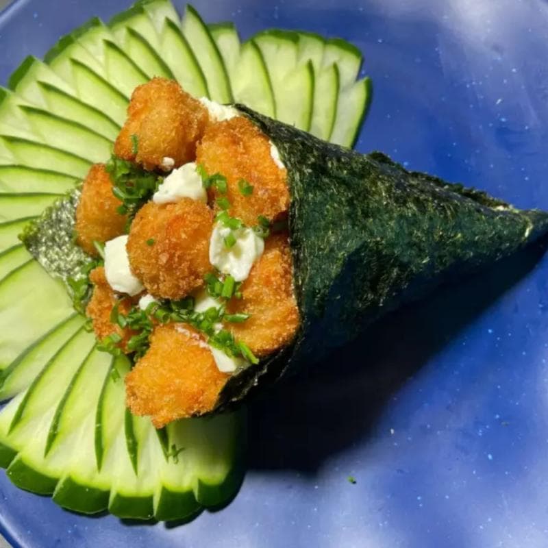 TEMAKI BLOCOS DE SALMAO EMPANADO 😍
